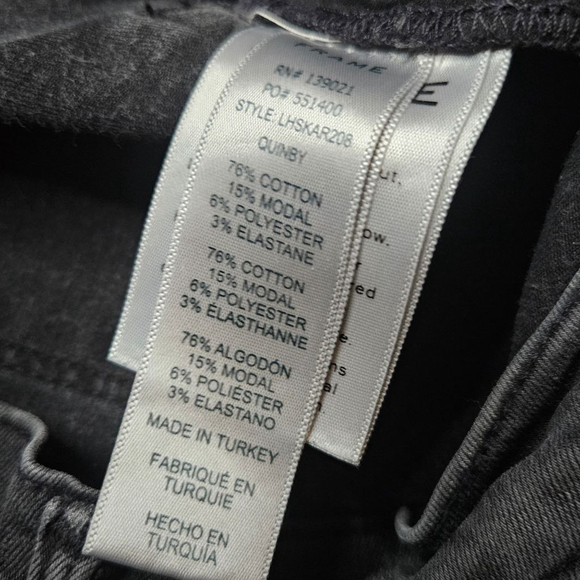 FRAME Denim 28 Gray Quinby Le High Skinny Crop Double Triangle Raw Hem Jeans - Picture 5 of 8